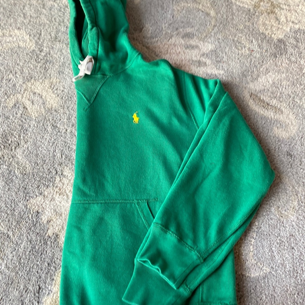 Men’s polo hoodie size small. Kelly green